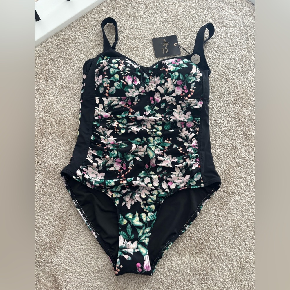 Nip tuck swim Floral One-Piece Swimsuit size 10